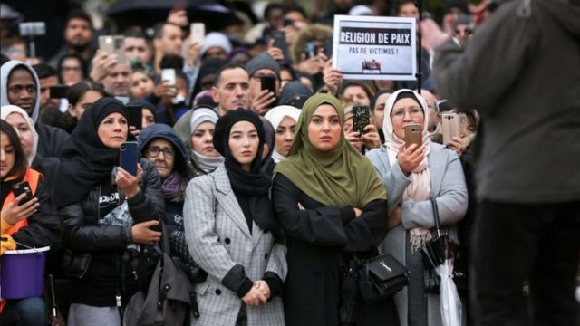 Anti-Islamophobia rally in Paris, 27 Oct 20