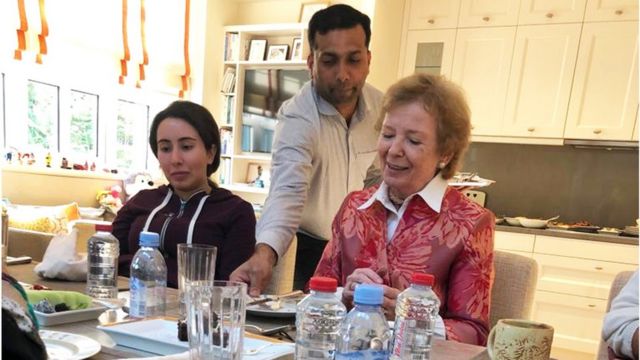 Princess Latifa bint Mohammed Al Maktoum has lunch with Mary Robinson, a former United Nations High Commissioner for Human Rights and former president of Ireland - picture released December 2018