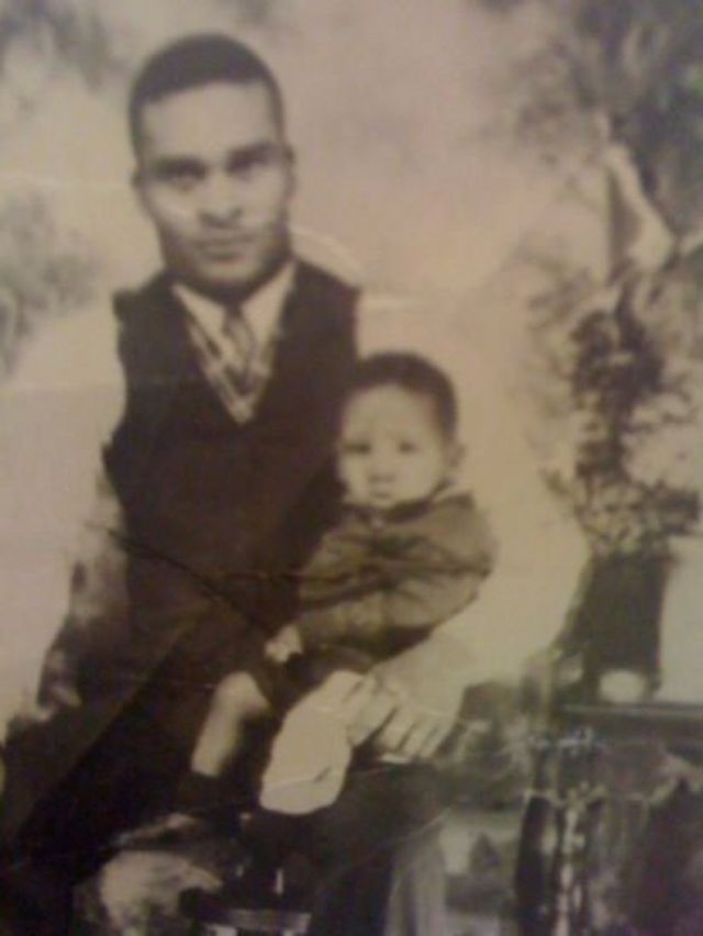 Joe Ligon with his dad