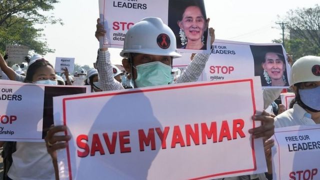 Protest in Myanmar
