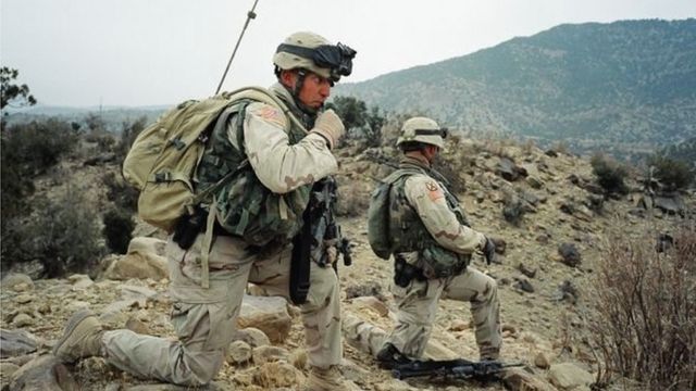 US troops in Afghanistan in 2003