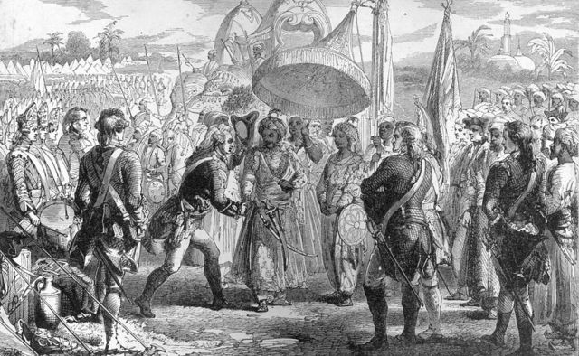 پلاسی کے بعد میر جعفر سے ملاقات کا منظر