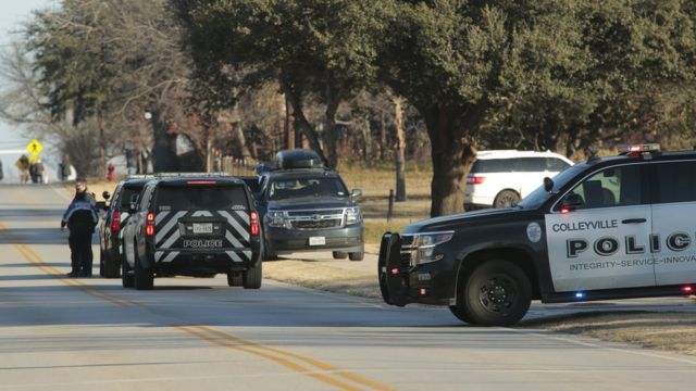 Law enforcement near the Congregation Beth Israel Synagogue