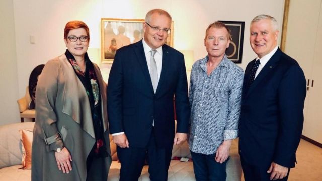 جبرائیل عمر آسٹریلوی وزیراعظم کے ہمراہ