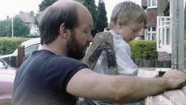 فرانچیسکا اپنے والد کے ساتھ