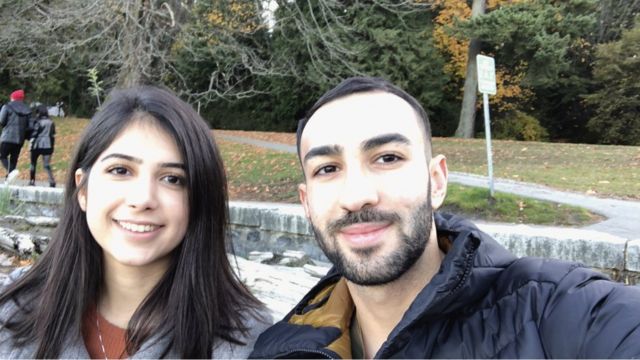 Daniel Ghods-Esfahani and his girlfriend Saba Saadat, who was on board PS752 with her sister and mother