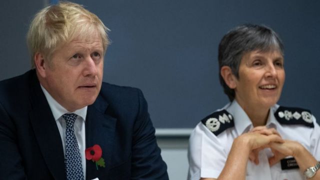 Boris Johnson and Cressida Dick