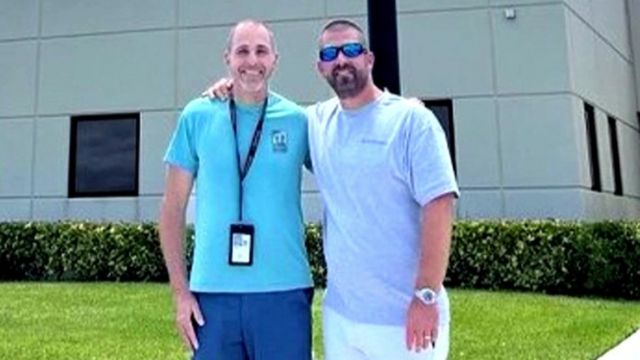 Air traffic controller Robert Morgan and passenger Darren Harrison