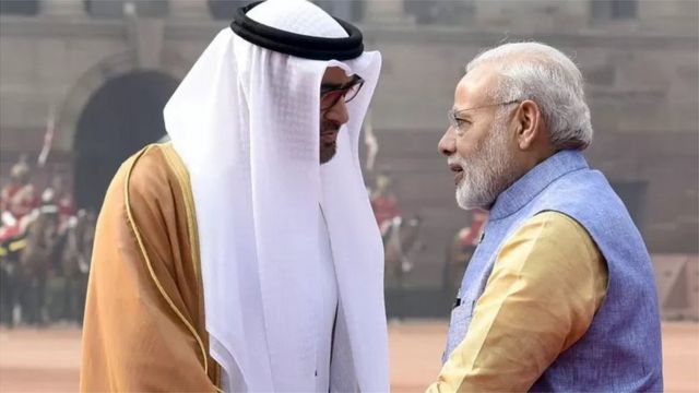 عرب رہنما کے ساتھ مودی