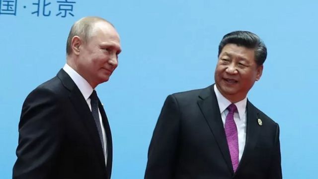 شی جن پنگ اور ولادیمیر پوتن