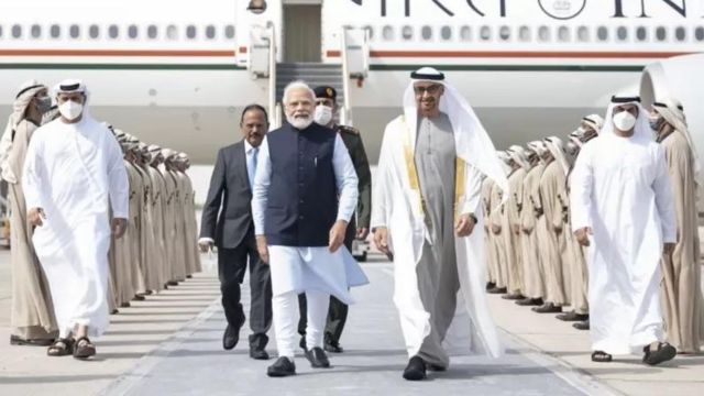 وزیراعظم مودی اور ابوظہبی کے خلیفہ بن زاید ال نہیان
