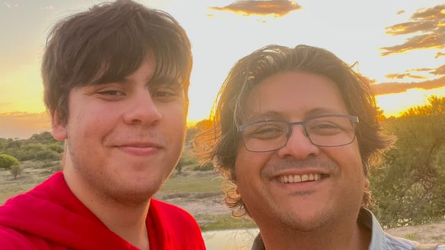 Suleman Dawood, 19, and father Shahzada Dawood