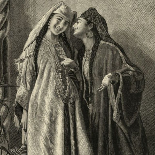 1877 میں سلطنت عثمانیہ کے حرم میں خواتین کی تصویر