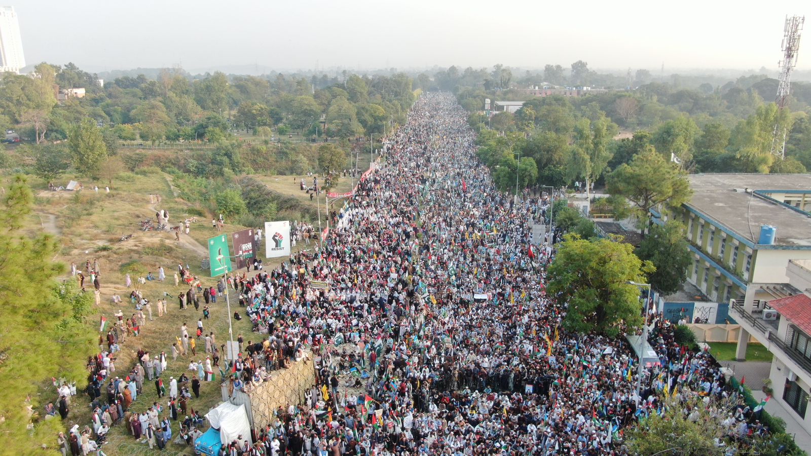 May be an image of one or more people, monument and crowd