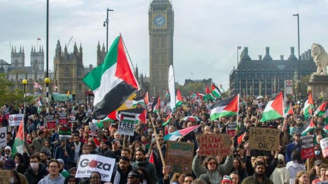 فلسطین کے لیے لندن میں احتجاج